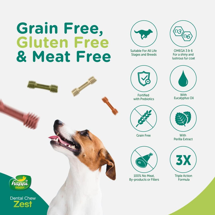 Happi Doggy Dental Chew Zest-Strawberry-4
