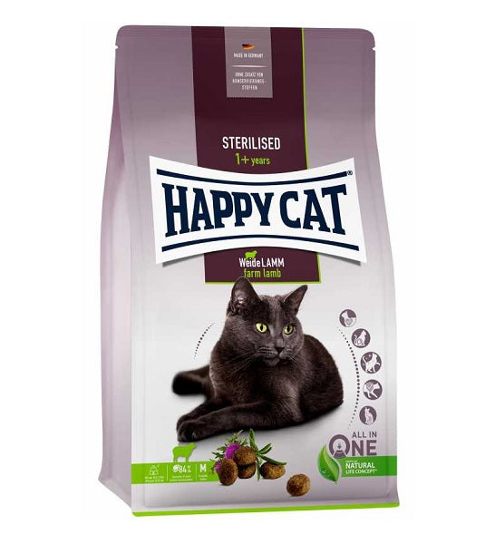Happy Cat Adult Sterilised Weide Lamm-1