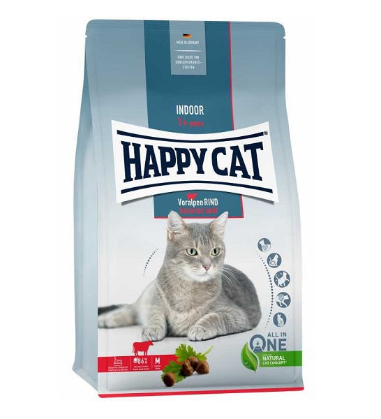 Happy Cat Indoor Adult Voralpen Rind Dry Food-1