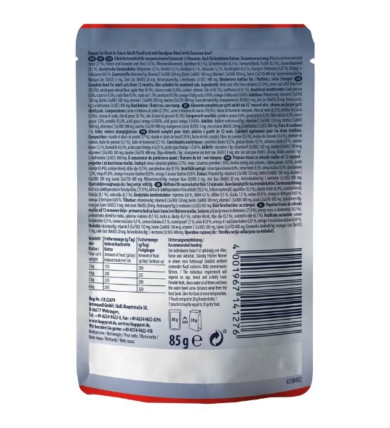 Happy Cat Meat in Sauce Culinary Bavarian Beef 85G-2