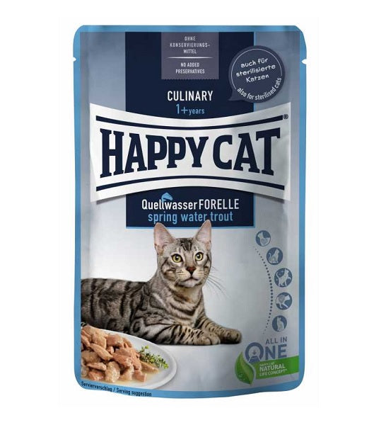 Happy Cat Meat in Sauce Culinary Spring Water Trout 85G