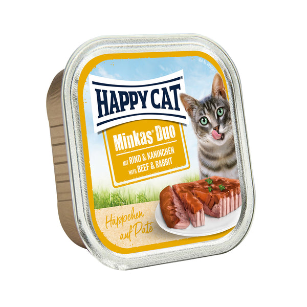 Happy Cat Minkas Duo Beef & Rabbit Wet Cat Food