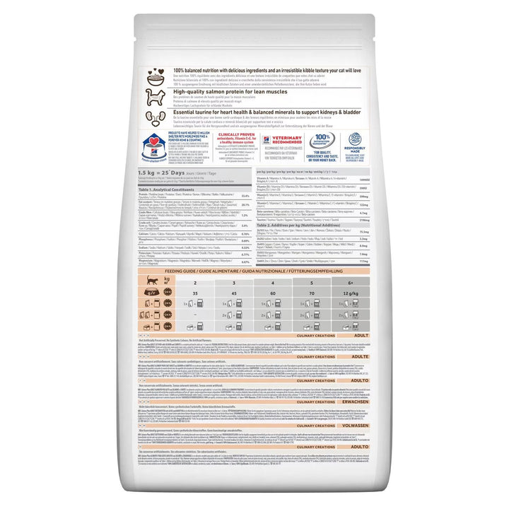Hill's Science Plan Culinary Creations Salmon and Carrots Cat Dry Food 1.5KG-2