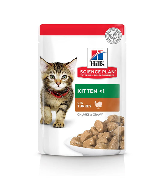 Hill's Science Plan Feline Kitten Wet Food Turkey Pouches 85G-1