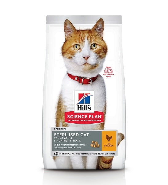 Hill's Science Plan Feline Young Adult Sterilised with Chicken 1.5KG-1