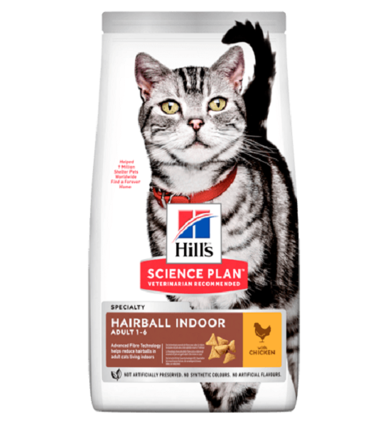 Hill's Science Plan Hairball Indoor Adult Dry Cat Food-1