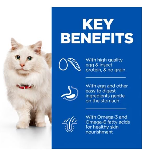 Hill's Science Plan Hypoallergenic No Grain Egg & Insect Protein Adult Dry Cat Food 1.5KG-5