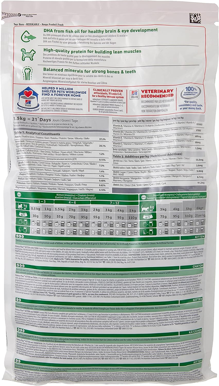 Hill's Science Plan Kitten with Tuna Dry Food 1.5KG-2