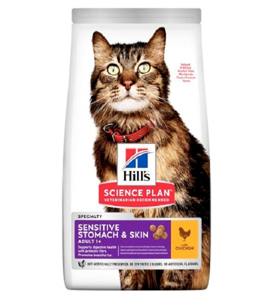 Hill's Science Plan Sensitive Stomach & Skin Chicken Adult Dry Cat Food-1