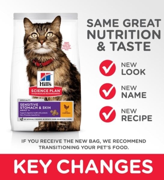 Hill's Science Plan Sensitive Stomach & Skin Chicken Adult Dry Cat Food-4