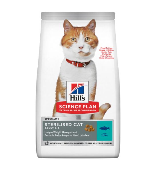 Hill's Science Plan Sterilised Young Adult Cat Food with Tuna 1.5KG-1