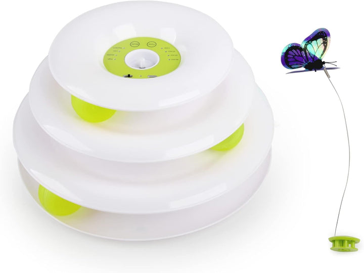  Interactive Tower of Tracks with Butterfly Cat Toy-4