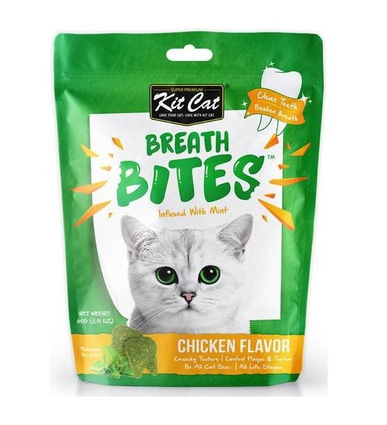 Kit Cat Breath Bites Chicken Flavour Cat Treats 60G-1