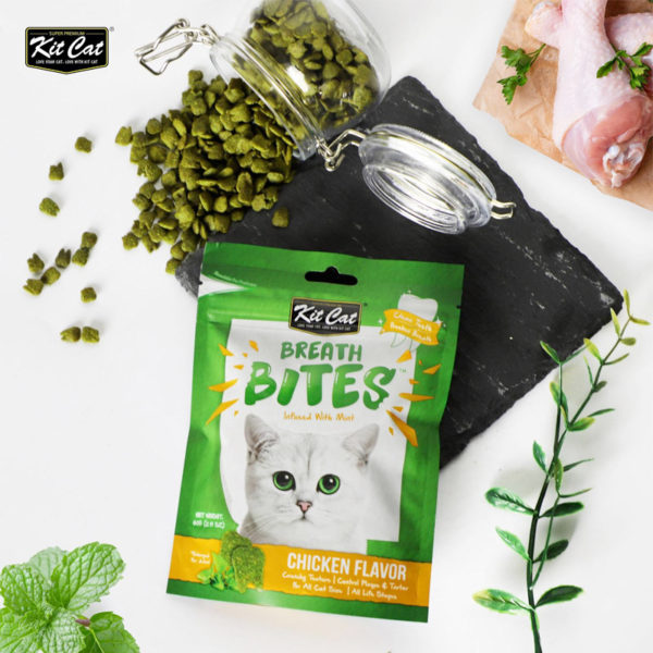 Kit Cat Breath Bites Chicken Flavour Cat Treats 60G-2