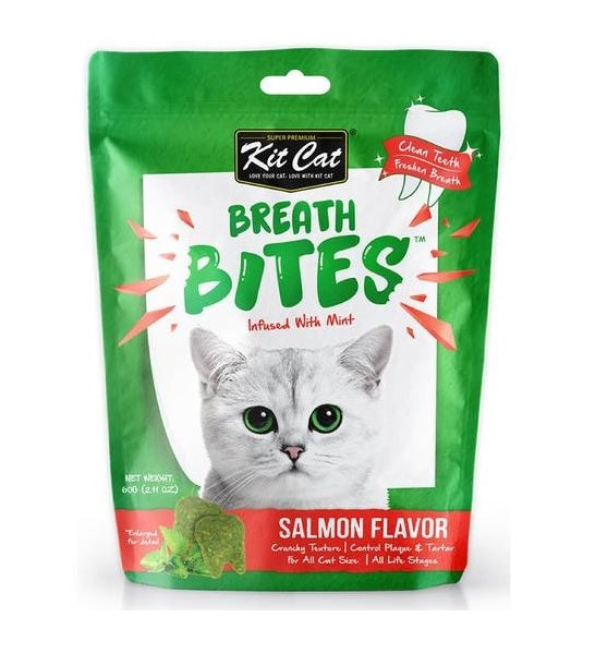 Kit Cat Breath Bites Salmon Flavour Cat Treats 60G-1