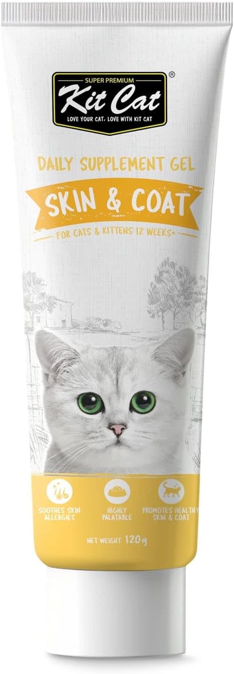  Kit Cat Daily Nutritional Supplement Gel For Cats & Kittens – Skin & Coat-1