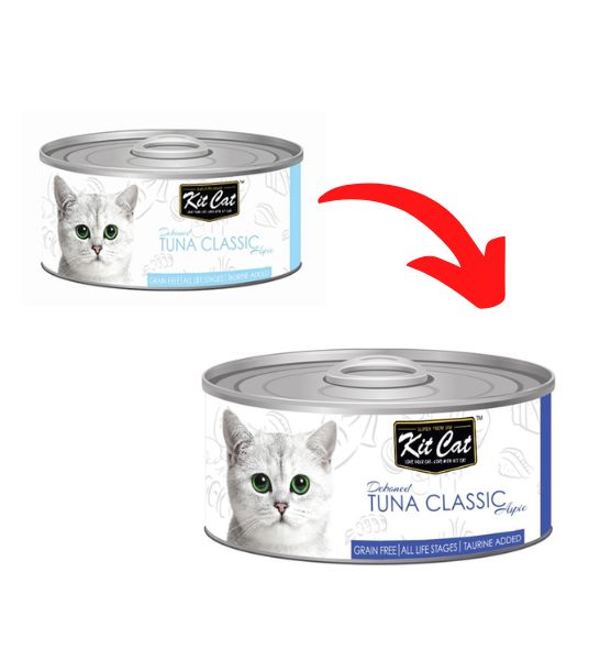 Kit Cat Grain-Free Tuna Classic Topper Wet Cat Food - 3