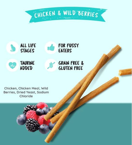Kit Cat Grain Free Cat Stick Chicken & Wild Berries 15G-2