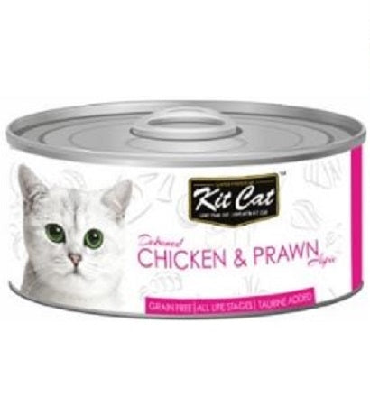 Kit Cat Grain Free Chicken & Prawn Topper Wet Cat Food 80G - 1