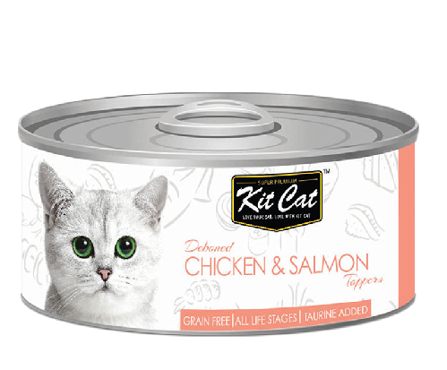Kit Cat Grain Free Chicken & Salmon Topper Wet Cat Food 80G - 1