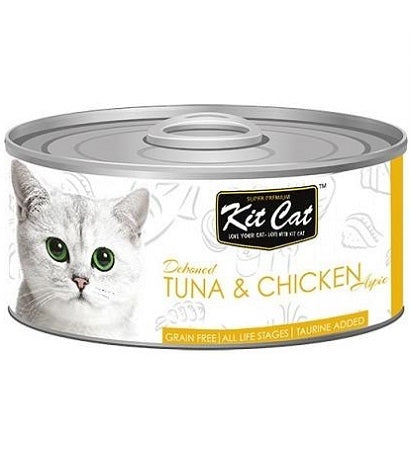 Kit Cat Grain Free Tuna & Chicken Topper Wet Cat Food 80G - 1