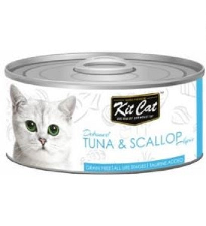 Kit Cat Grain Free Tuna & Scallop Topper Wet Cat Food 80G - 1