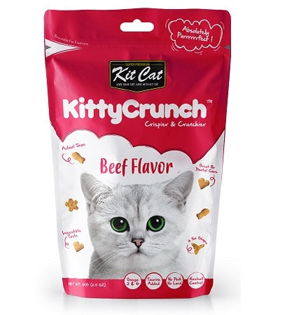 Kit Cat Kitty Crunch Beef Flavour Cat Treats 60G-1