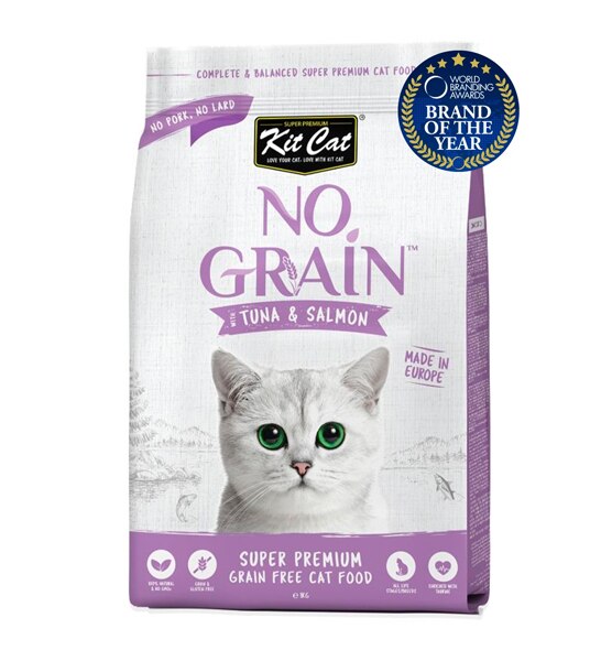 Kit Cat No Grain Tuna & Salmon Super Premium Cat Dry Food