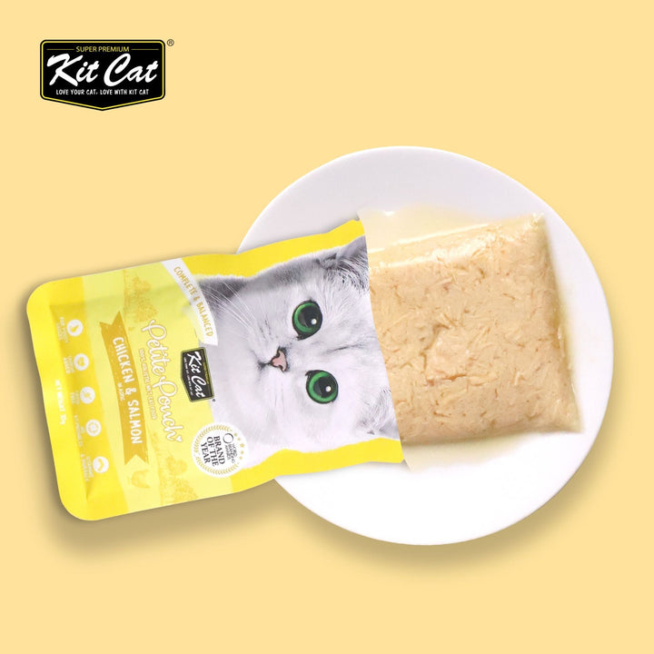 Kit Cat Petite Pouch - Chicken & Salmon In Aspic Wet Cat Food 70G - 2