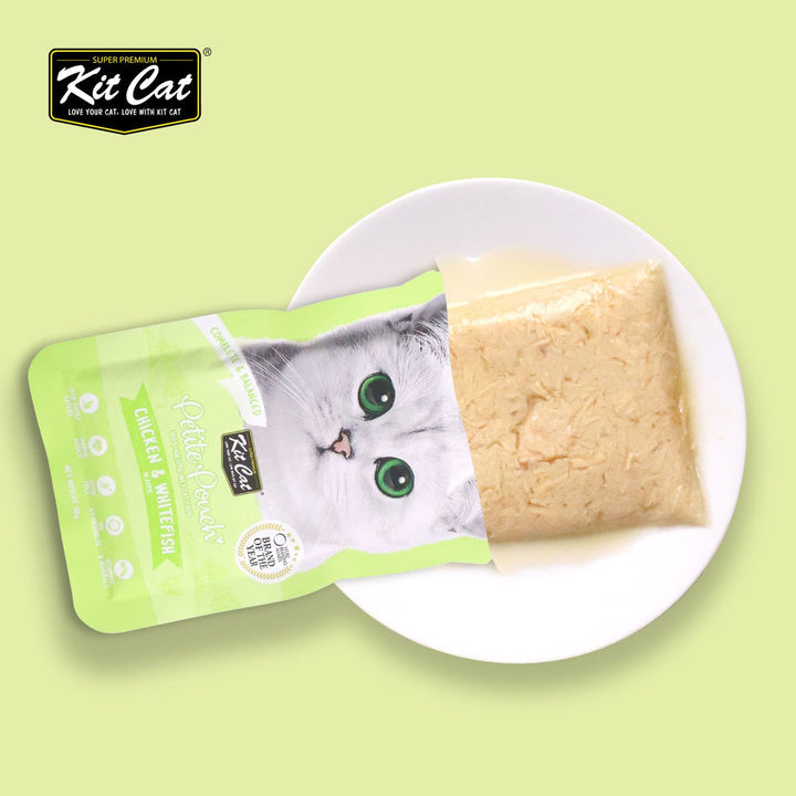 Kit Cat Petite Pouch - Chicken & Whitefish In Aspic Wet Cat Food 70G - 2