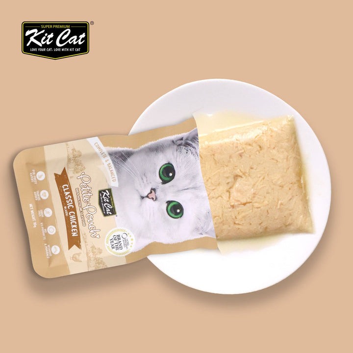 Kit Cat Petite Pouch - Classic Chicken In Aspic Wet Cat Food 70G - 2