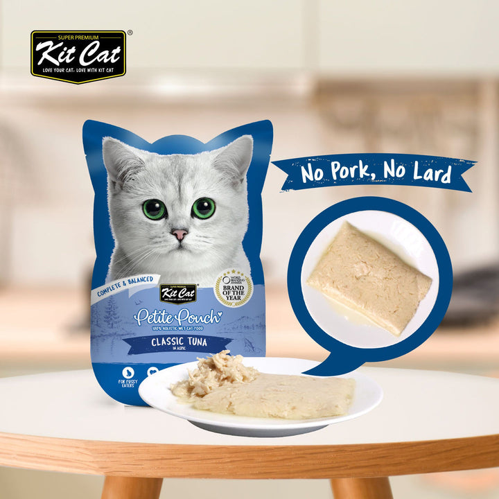 Kit Cat Petite Pouch - Classic Tuna In Aspic Wet Cat Food 70G - 4