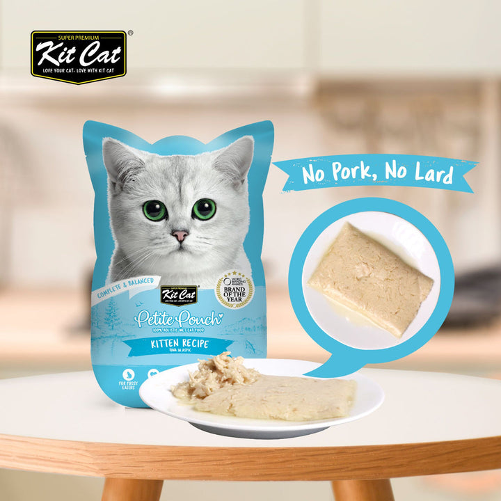 Kit Cat Petite Pouch - Kitten Tuna In Aspic Wet Cat Food 70G - 4