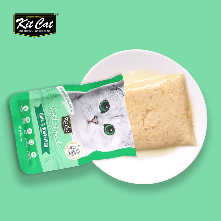 Kit Cat Petite Pouch - Tuna & Whitefish In Aspic Wet Cat Food 70G - 2
