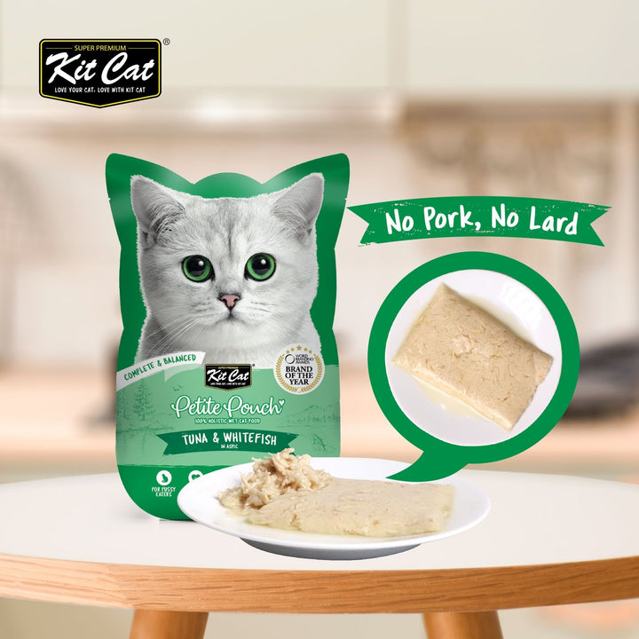 Kit Cat Petite Pouch - Tuna & Whitefish In Aspic Wet Cat Food 70G - 4