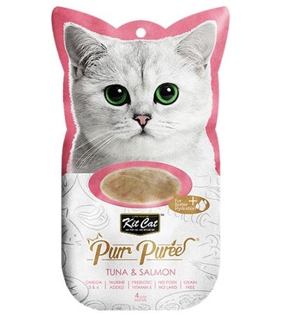 Kit Cat Purr Puree Tuna & Salmon Cat Treats 4X15G