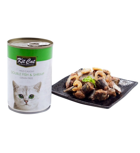 Kit Cat Wild Caught Grain Free Double Fish & Shrimp Wet Cat Food 400G - 2