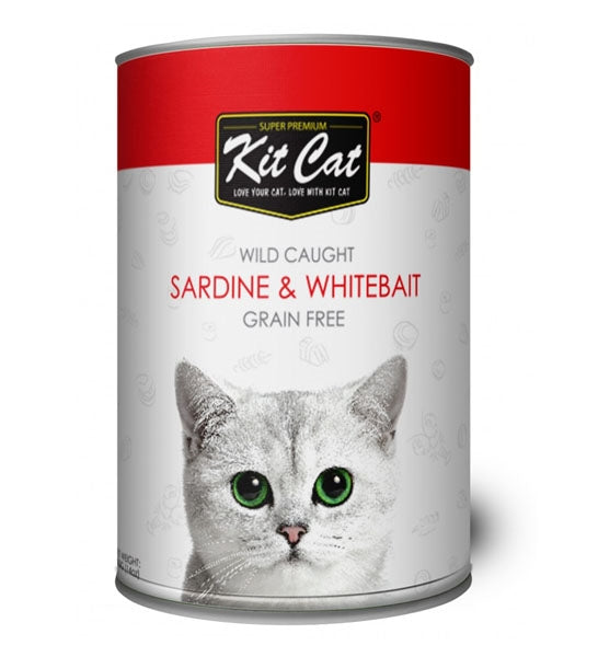 Kit Cat Wild Caught Grain Free Sardine & Whitebait Wet Cat Food 400G - 1