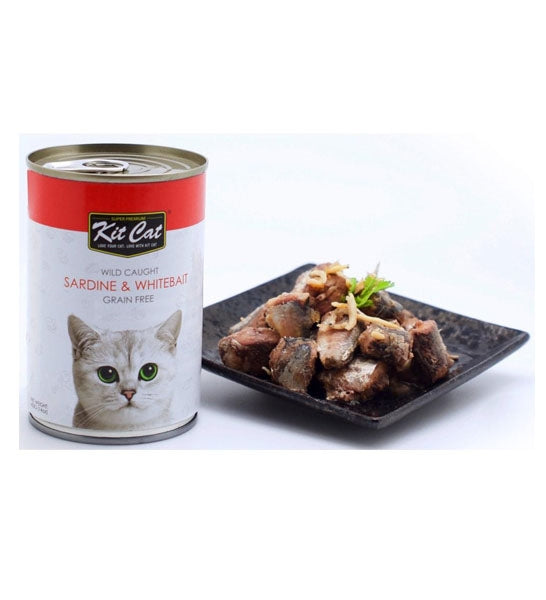 Kit Cat Wild Caught Grain Free Sardine & Whitebait Wet Cat Food 400G - 2