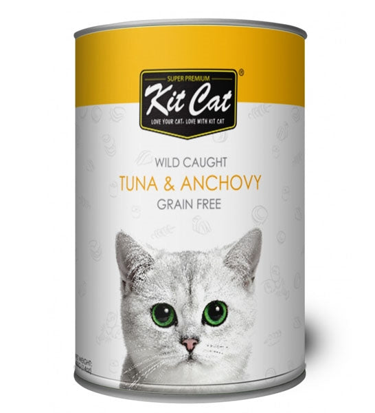 Kit Cat Wild Caught Grain Free Tuna & Anchovy Wet Cat Food 400G - 1