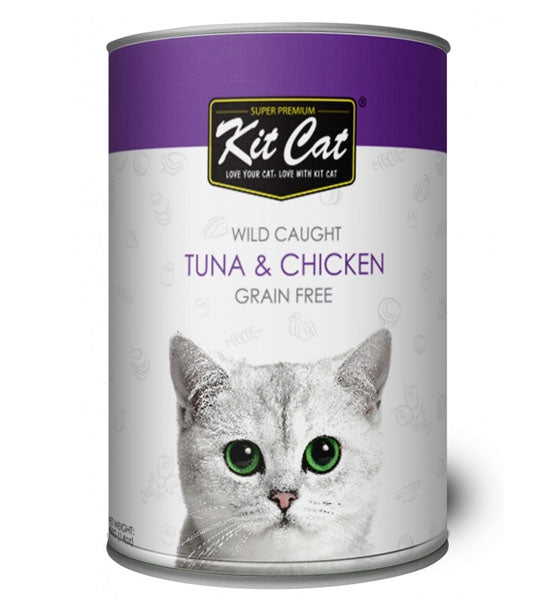 Kit Cat Wild Caught Grain Free Tuna & Chicken Wet Cat Food 400G - 1