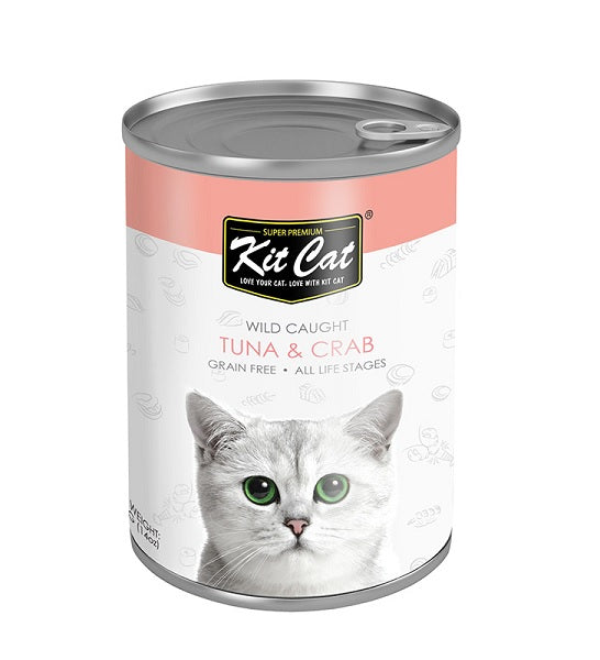 Kit Cat Wild Caught Tuna with Crab Wet Cat Food 400G - 1