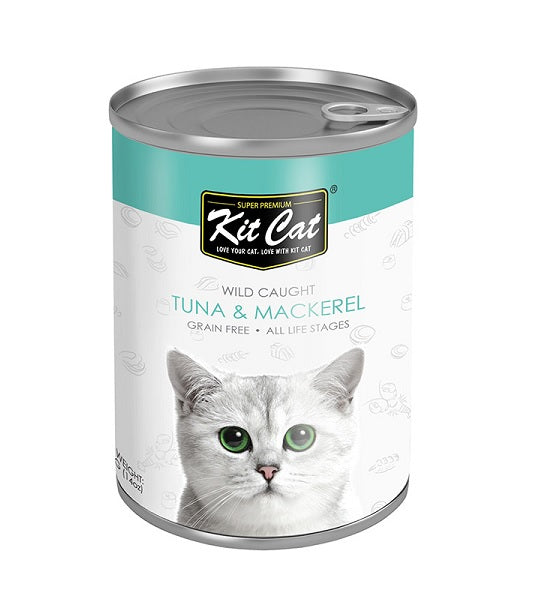 Kit Cat Wild Caught Tuna with Mackerel Wet Cat Food 400G - 1