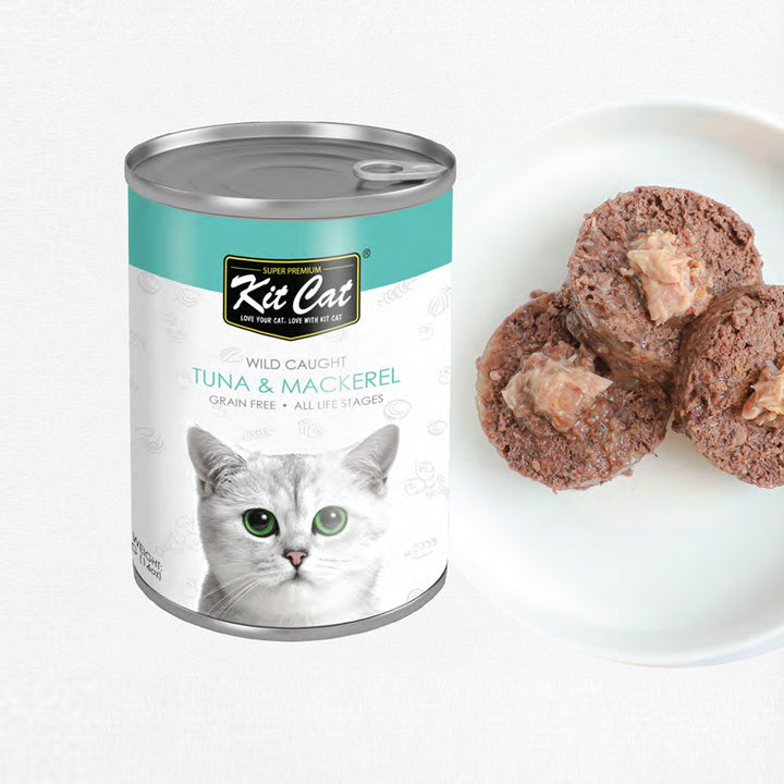 Kit Cat Wild Caught Tuna with Mackerel Wet Cat Food 400G - 2