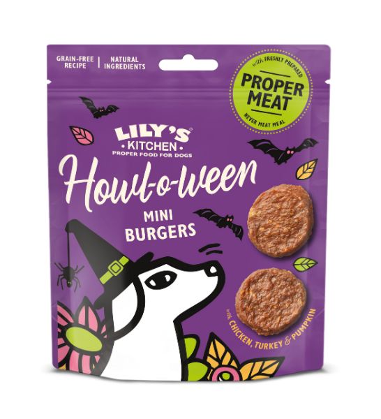 Lily's Kitchen Chicken & Turkey Halloween Mini Burgers Dog Treat 70G - 1
