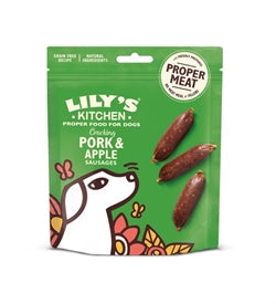 Lily's Kitchen Cracking Pork & Apple Sausages Dog Treats 70G-1