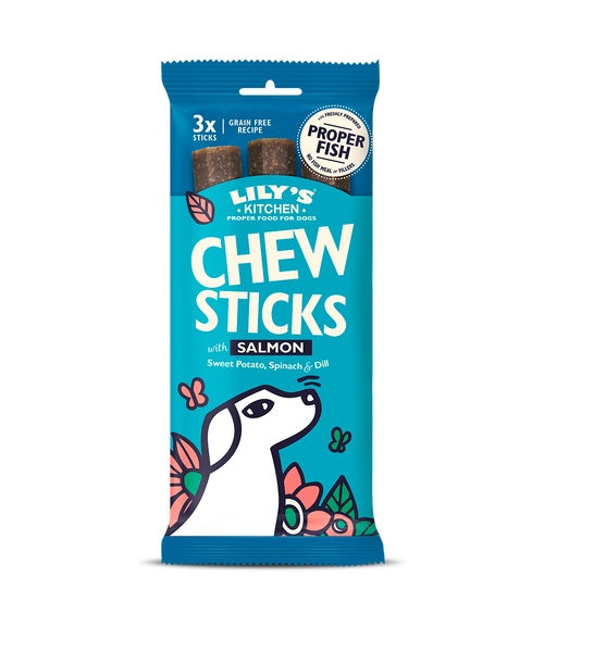 Lily's Kitchen Dog Chew Sticks with Salmon Dog Treats 120G-1