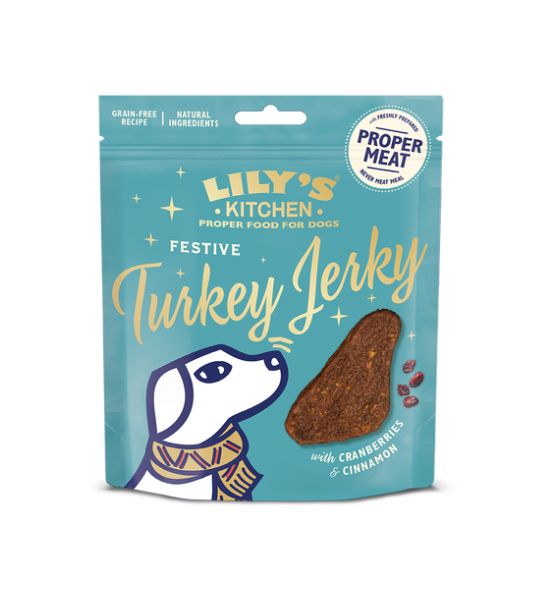 Lily's Kitchen Festive Christmas Turkey Jerky Dog Treats 70G - 1