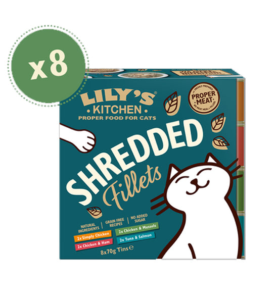 Lily's Kitchen Shredded Fillets Multipack Wet Cat Food 8x70G - 1