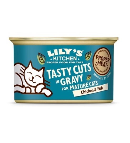 Lily's Kitchen Tasty Cuts Chicken & Fish Senior Wet Cat Food - 1